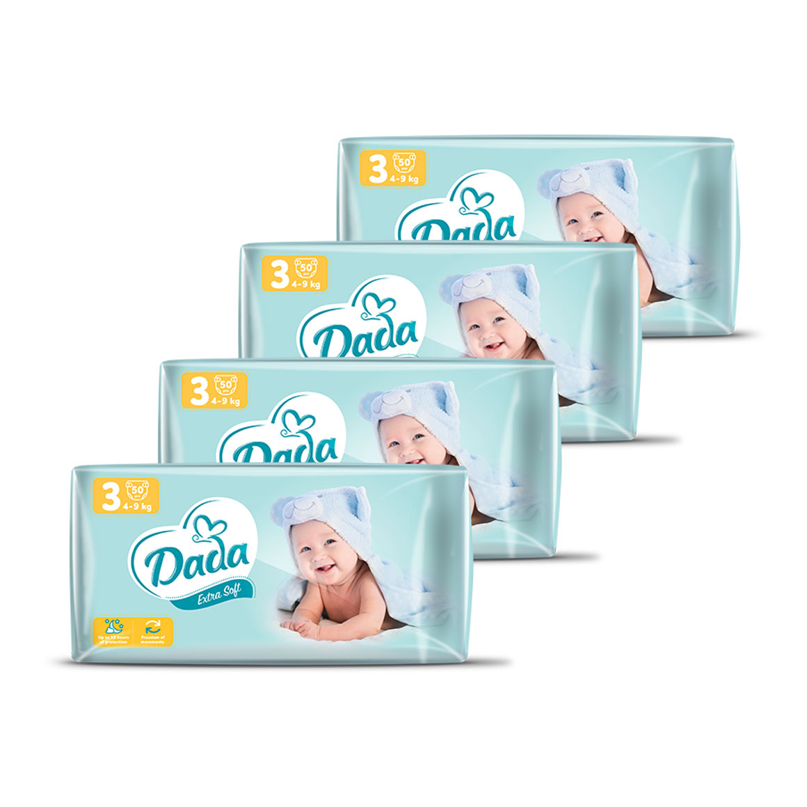 Підгузки Dada Extra Soft розмір 3 Midi (4-9 кг), 4*50 шт