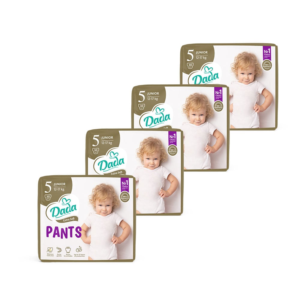 Трусики-підгузки Dada Extra Soft розмір 5 Junior (12-17 кг), 4*30 шт