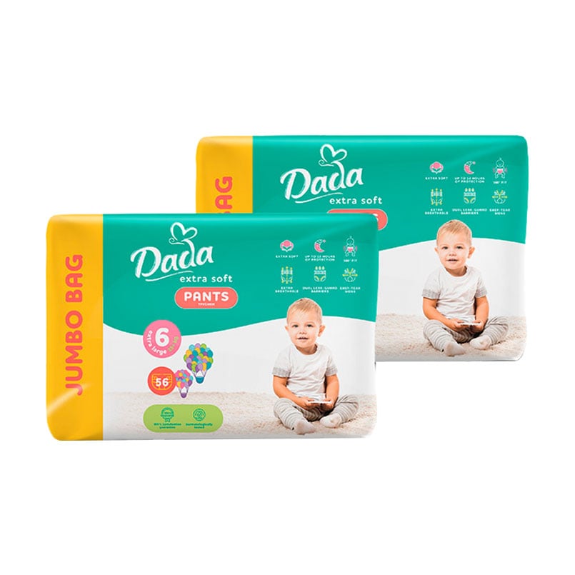 Трусики-підгузки Dada Extra Soft розмір 6 XL (15+ кг), 2*56 шт