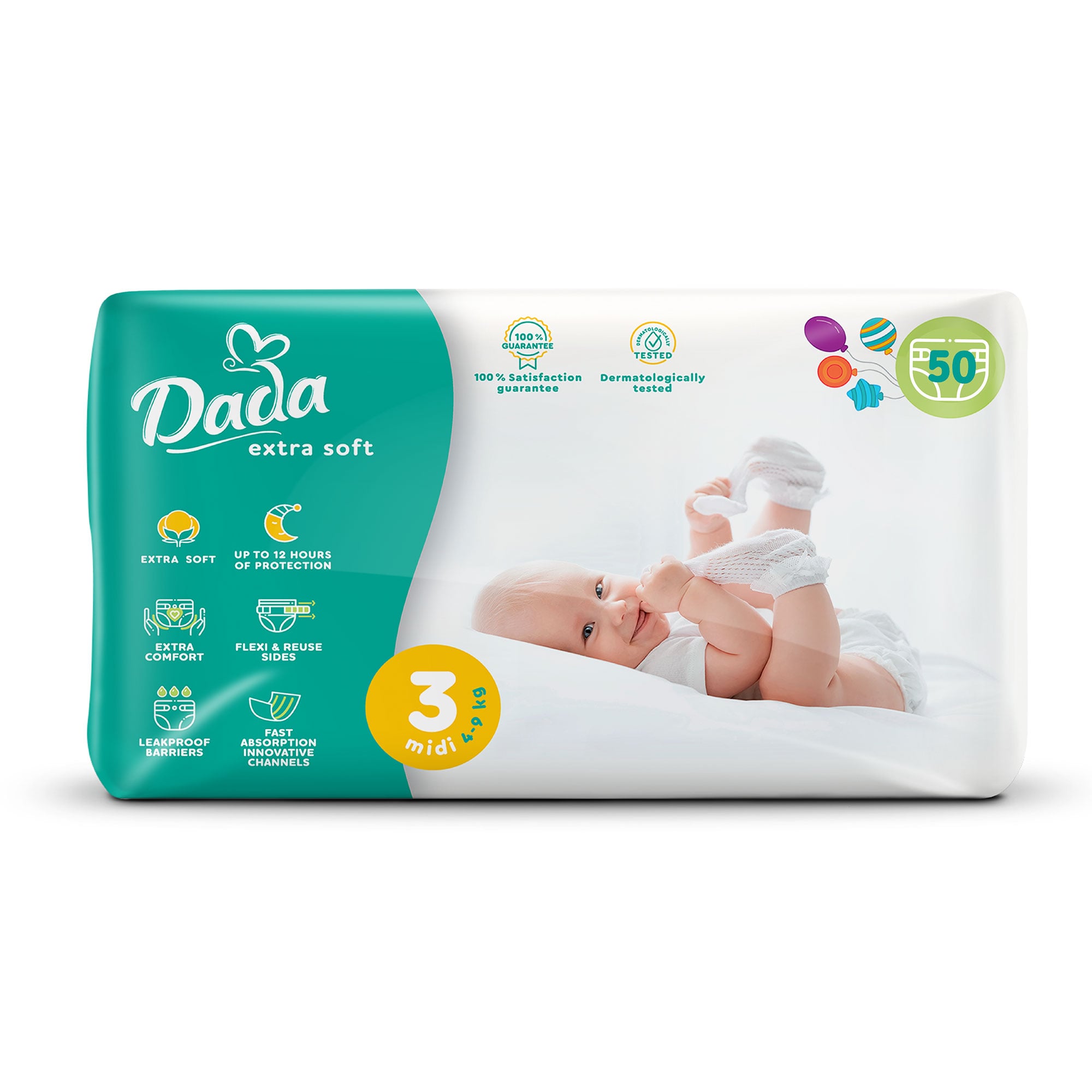 Уцінка! Підгузки Dada Extra Soft розмір 3 (4-9 кг), 50 шт